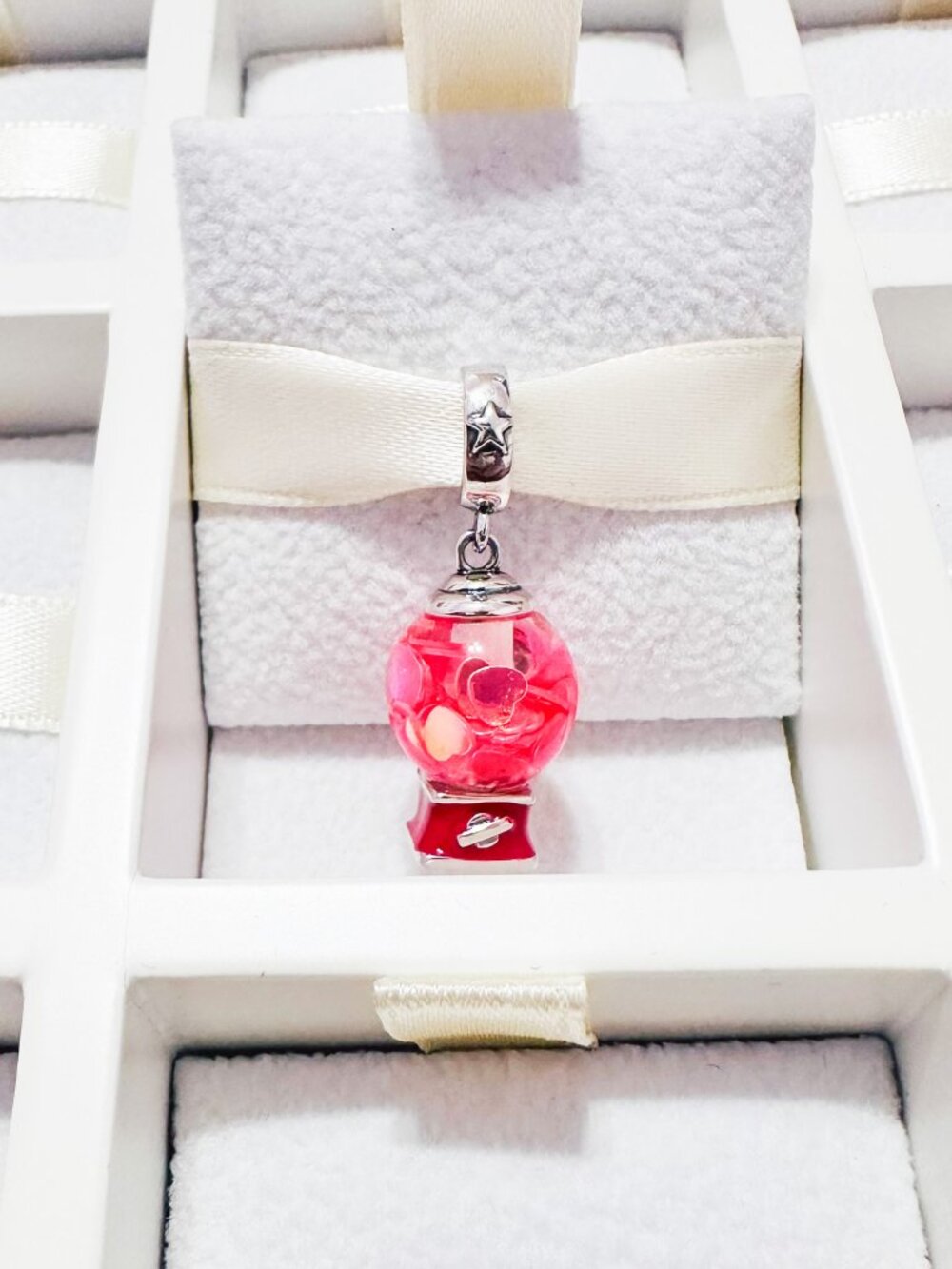 925 Sterling Silver Bubblegum Machine Dangle Charm Fits Pandora Bracelets